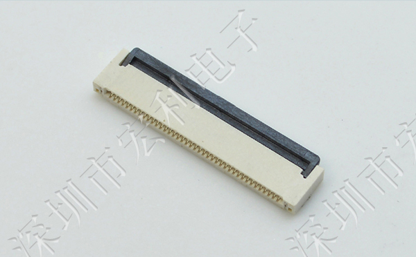 麻豆免费网站FPC插座翻蓋式FFC間距0.5mm 40p針腳位H2.0mm 前插後翻連接器