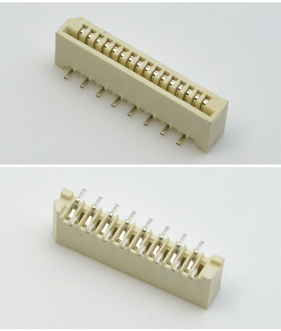 1.0單麵接立式貼片插座 間距1.0mm -4P立式貼片插座 環保耐高溫