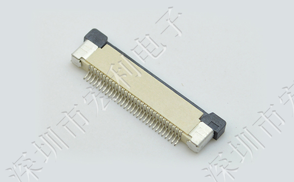 ffc/fpc排線座16pin抽屜式上接觸0.5間距 H2.0厚PCB板貼片插座