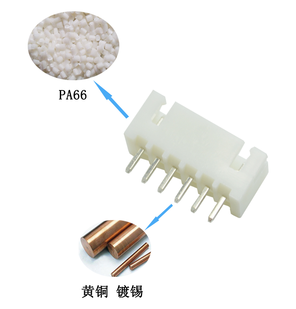 2.54MM間距連接器接插件XH2.54-8P直插式針座直腳插座直針座,麻豆免费网站